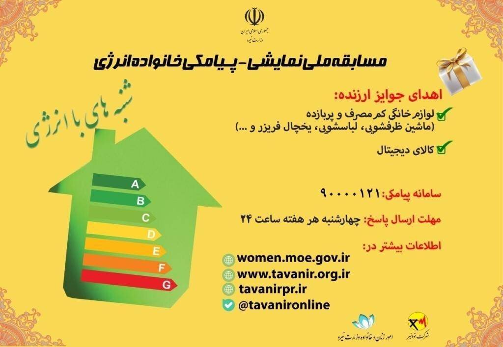 اسامی برندگان قسمتهای چهاردهم و پانزدهم مسابقه ملی نمایشی- پیامکی خانواده انرژی