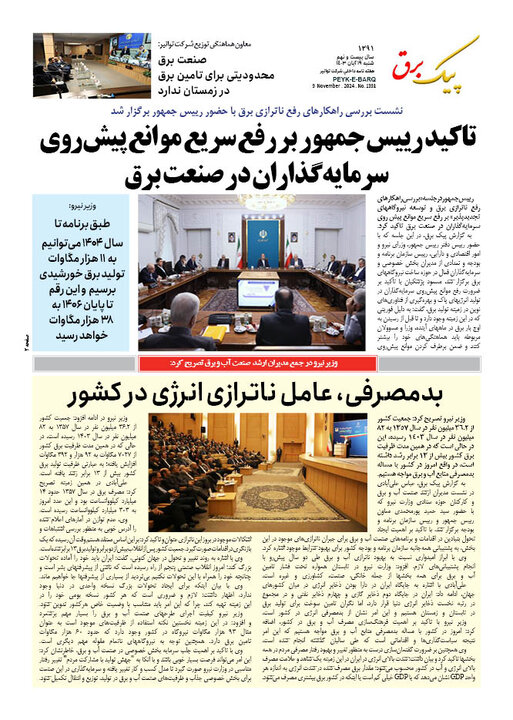 پیک برق ۱۳۹۱