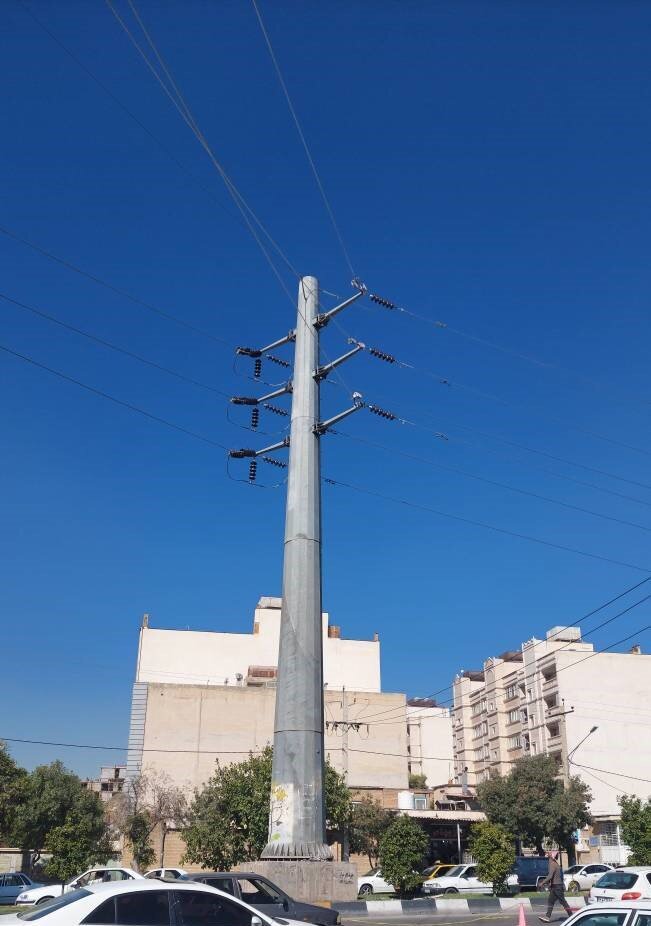 افزایش ظرفیت خط انتقال ۶۶ کیلوولت پستهای سعدی - ولیعصر شیراز