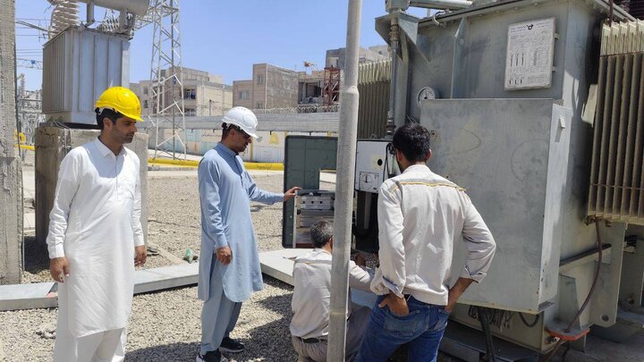 بارگیری از ترانسفورماتور قدرت ۱۵ مگاولت‌آمپر توسعه پست ۶۳/۲۰ کیلوولت گلشهر چابهار