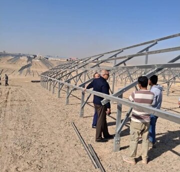 آغاز عملیات احداث نیروگاه خورشیدی ۶۳ مگاواتی در شهرک صنعتی شمس‌آباد