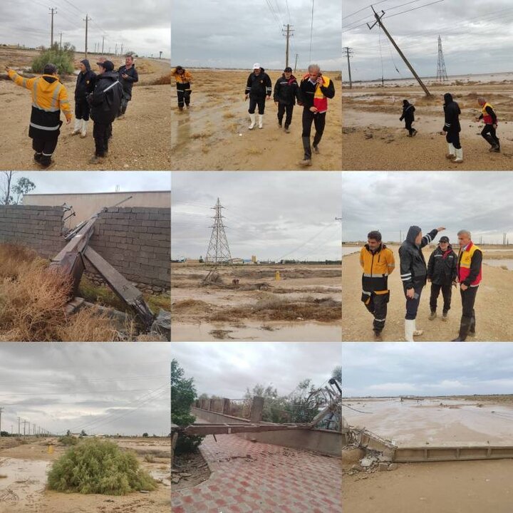 تخریب شبکه برق بندر ریگ و شهرستان گناوه