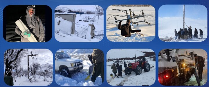 اتصال ۱۰۶ روستای کردستان پس از بارش سنگین برف به شبکه سراسری برق