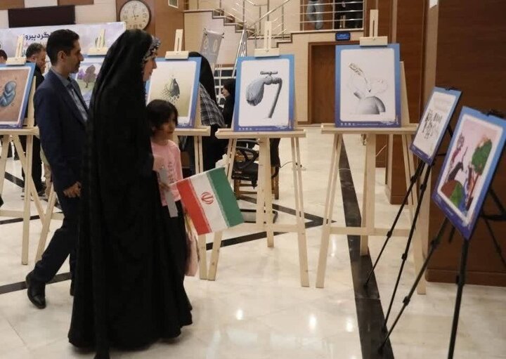 برگزاری نمایشگاه کاریکاتور مدیریت مصرف در برق منطقه‌ای غرب