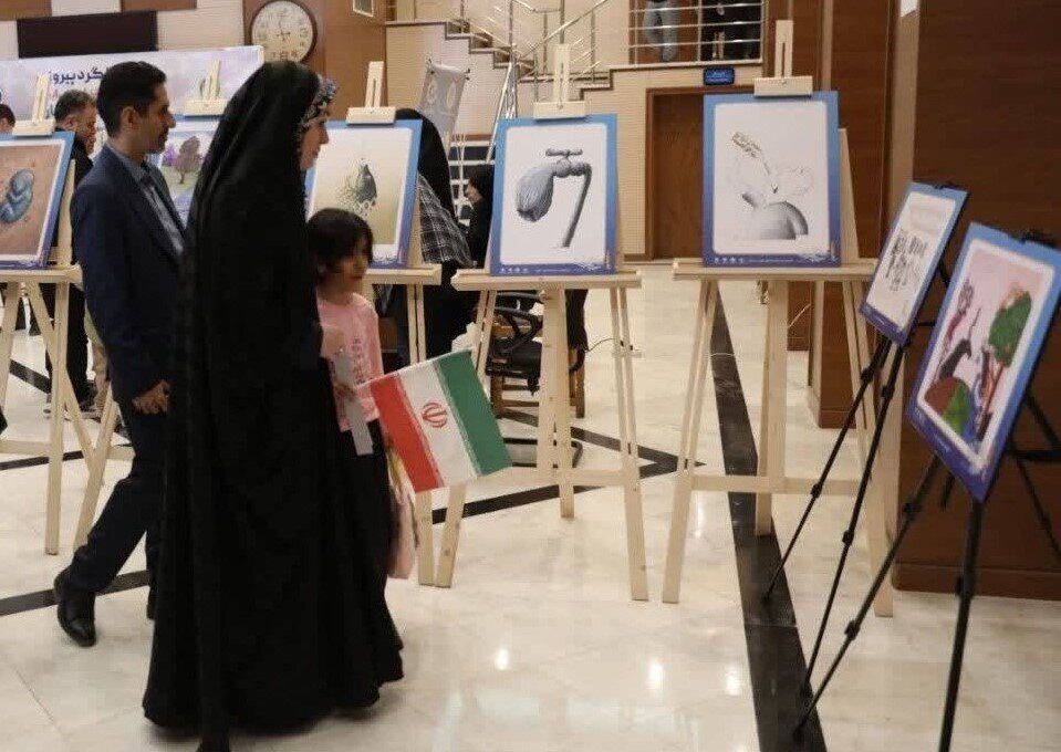 برگزاری نمایشگاه کاریکاتور مدیریت مصرف در برق منطقه‌ای غرب